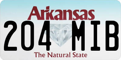 AR license plate 204MIB