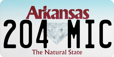 AR license plate 204MIC