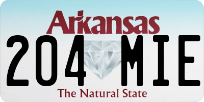 AR license plate 204MIE