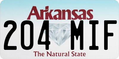 AR license plate 204MIF