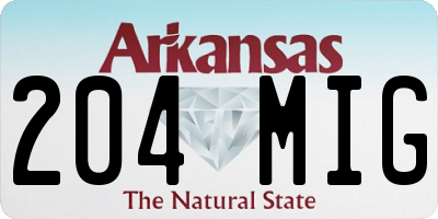AR license plate 204MIG