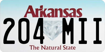 AR license plate 204MII