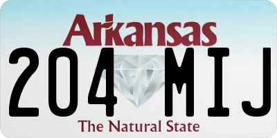 AR license plate 204MIJ