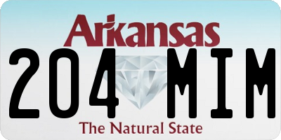 AR license plate 204MIM
