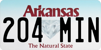 AR license plate 204MIN