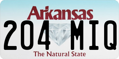 AR license plate 204MIQ