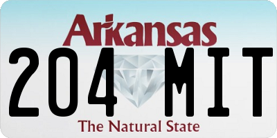 AR license plate 204MIT