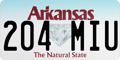 AR license plate 204MIU