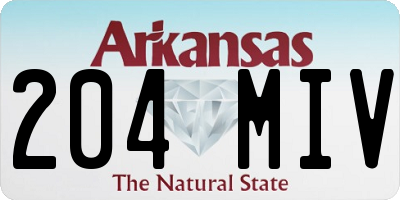 AR license plate 204MIV