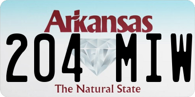 AR license plate 204MIW