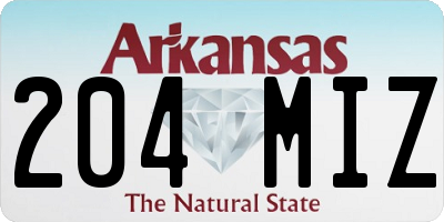 AR license plate 204MIZ