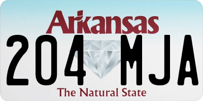 AR license plate 204MJA