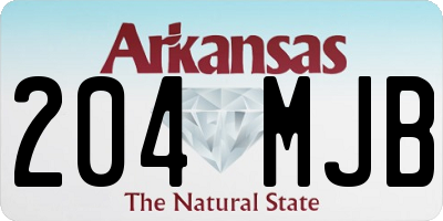 AR license plate 204MJB
