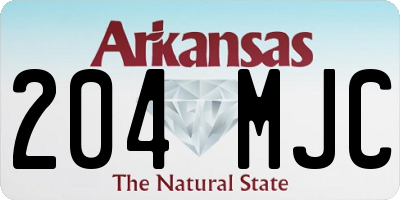 AR license plate 204MJC