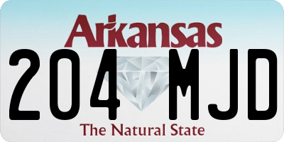 AR license plate 204MJD