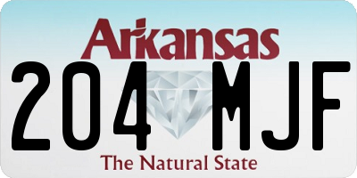 AR license plate 204MJF