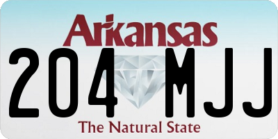 AR license plate 204MJJ