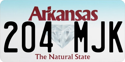 AR license plate 204MJK