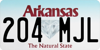 AR license plate 204MJL