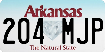 AR license plate 204MJP