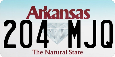 AR license plate 204MJQ