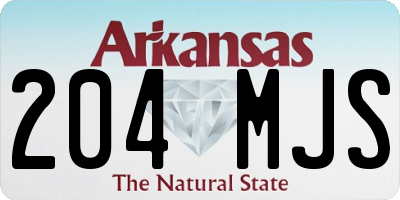 AR license plate 204MJS