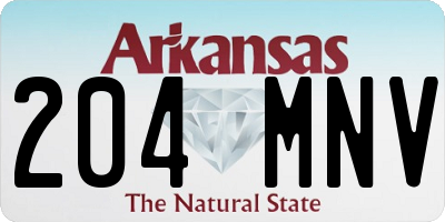 AR license plate 204MNV