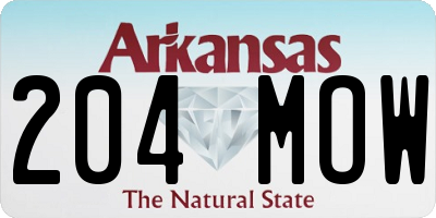 AR license plate 204MOW