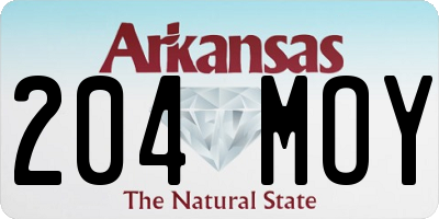 AR license plate 204MOY