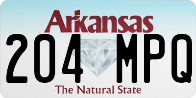 AR license plate 204MPQ