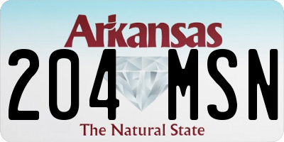 AR license plate 204MSN