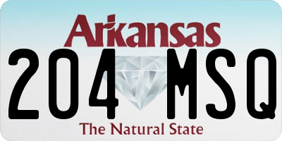 AR license plate 204MSQ