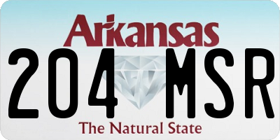 AR license plate 204MSR