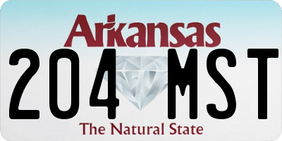 AR license plate 204MST