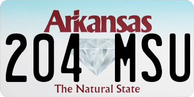 AR license plate 204MSU