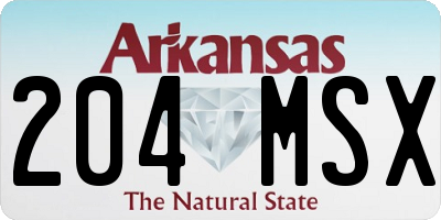 AR license plate 204MSX