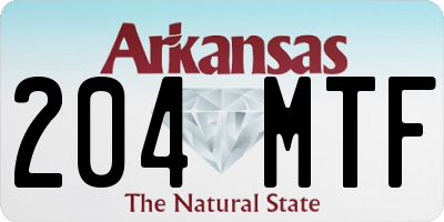 AR license plate 204MTF
