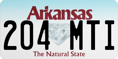 AR license plate 204MTI