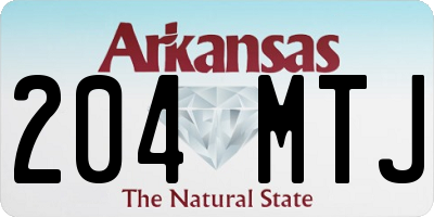 AR license plate 204MTJ