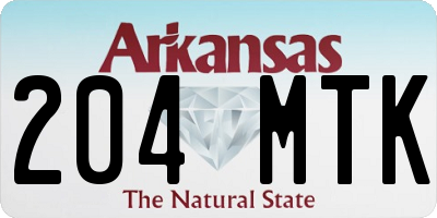AR license plate 204MTK