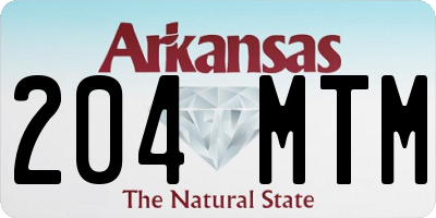 AR license plate 204MTM
