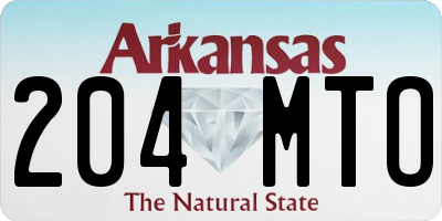 AR license plate 204MTO