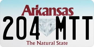 AR license plate 204MTT