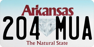 AR license plate 204MUA