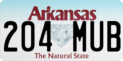 AR license plate 204MUB