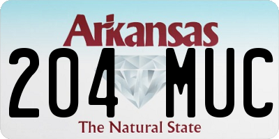AR license plate 204MUC