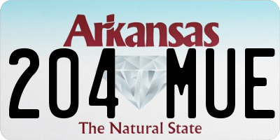 AR license plate 204MUE