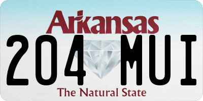 AR license plate 204MUI