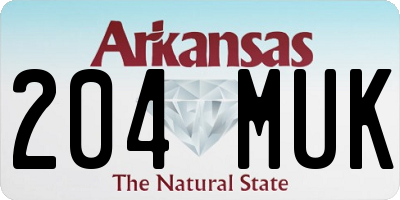 AR license plate 204MUK