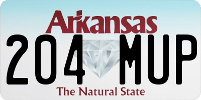 AR license plate 204MUP